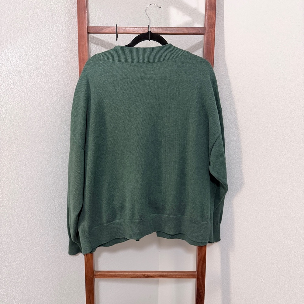 Free People Beach Solar Sweater Set in Pine Heather Knit Tie Cardigan & Pants LG - Picture 4 of 10
